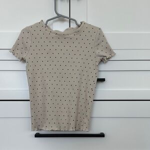 H&M Girl (6T) Polka Dot Ribbed t shirt
